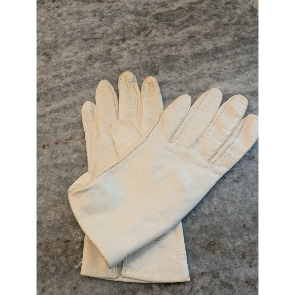 Vintage‎ Womens Gloves, Size 7, White